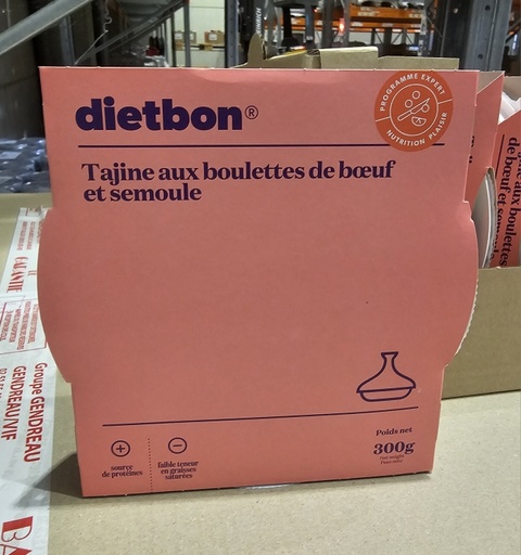 [GA22161] Tajine aux boulettes de bœuf et semoule 300g Micro-ondable