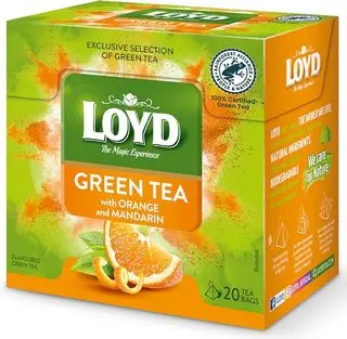 Thé vert orange & mandarine 20 sachets