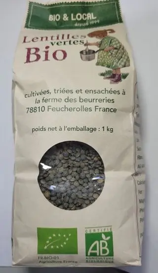 Lentilles bio 1Kg - MMPT