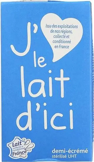 Lait demi- écrémé U.H.T. 1l