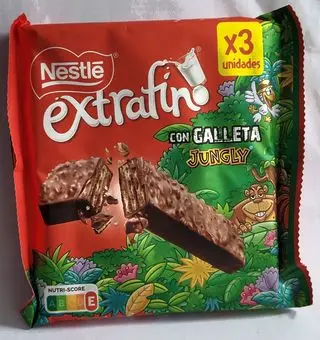 Barres chocolat au lait tablette Nestlé 3* 34g