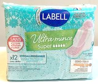 Protection féminine ultra super avec ailettes x12