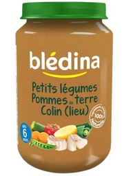 [EB03200] Petits pots colin/ petits légumes 200g (6 mois)