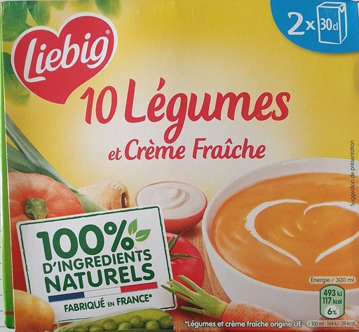 [KB22132] Soupe 10 légumes/ crème fraiche 2x30cl